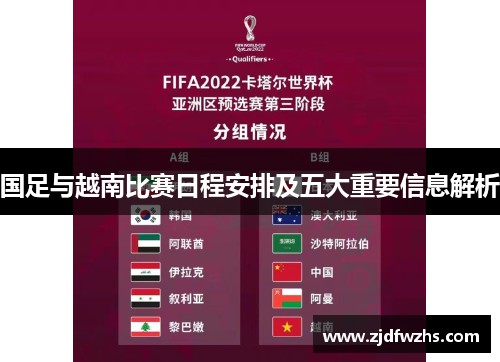 国足与越南比赛日程安排及五大重要信息解析